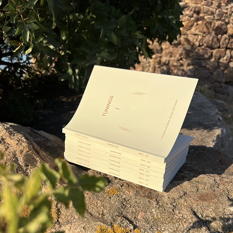 A stack of Tunings Volume 1 on a rock on Heybeliada, Istanbul